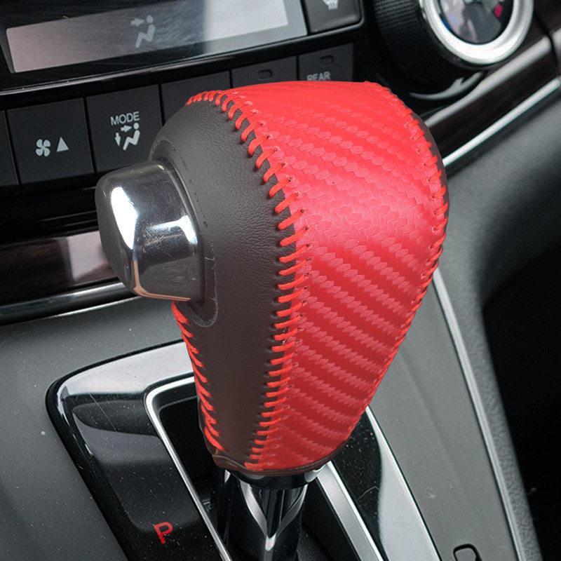 Kompatibel mit 07-26 Honda CRV/Civic Echtleder Schalthebelknaufabdeckung für Automatikgetriebe.