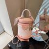 Small Bag Women's New Autumn and Winter Versatile Fashion Shoulder Messenger Bag Rhombus Portable Casual Bucket Bag
