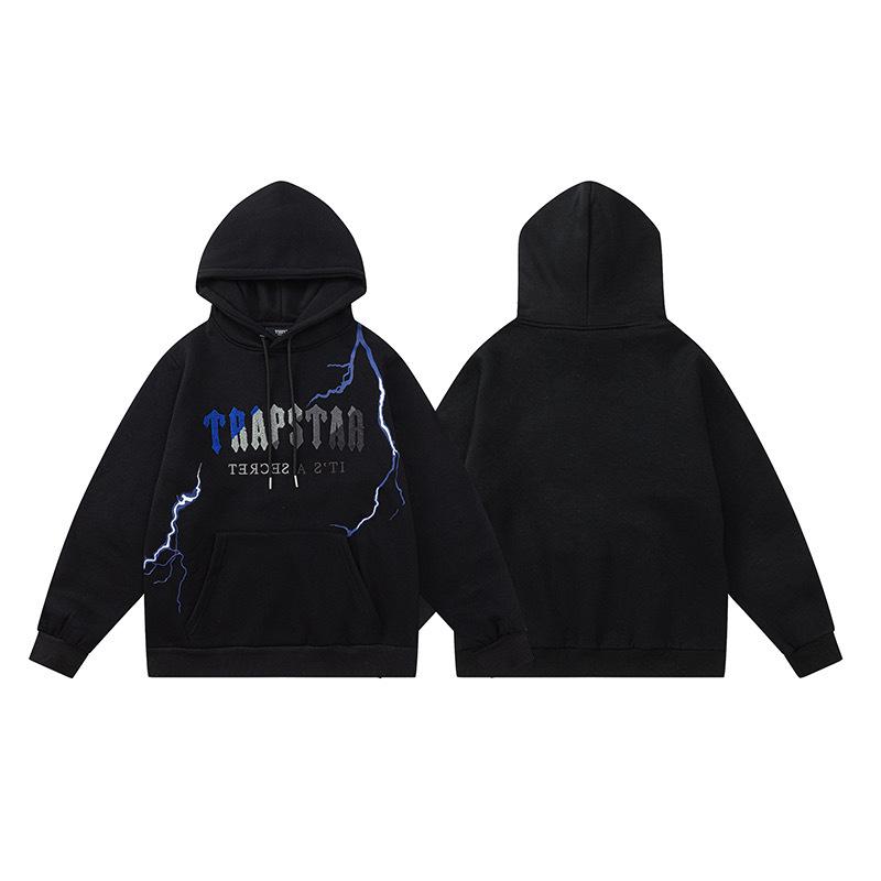 Neuer Blitz Kapuzenpullover bestickter Fleece-Kapuzenpullover Hose Sport- und Freizeitanzug