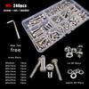 1 box M1.6 M2 M2.5 M3 M4 M5 M6 M8 DIN912 304 Stainless Steel Allen Hexagon Hex Socket Cap Head Screw Bolt Nut Washer Set Kit Box