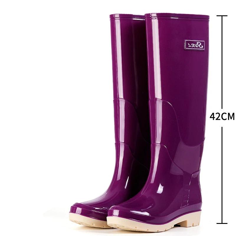 Bottes de Pluie Longues Imperméables et Antidérapantes pour Dames
