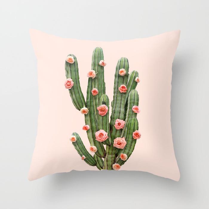 Nordic Style Tropical Plant Cactus Pattern Cushion Cover Sofa Car Office Pillowcase Home Decor Pillowcase