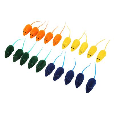 20 Adet Squeak Fare Oyuncak Güvenli Interaktif 4 Renk Stres Rahatlatmak Squeak Kedi Oyuncakları Pet Kediler için