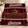 Houston Astros blanket Flannel Blanket Soft Cozy Plush Throw for Sofa Bed Lightweight Home Decoration Outdoor camping