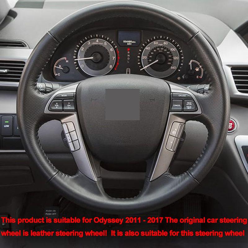 Hand Sewing Car Steering Wheel Cover For Honda Accord 8 2008 2009 2010-2012 Odyssey 2011-2017 Crosstour 2012 Pilot 2009-2015