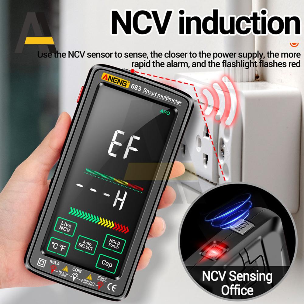 ANENG 681/682/683 Pro Non-contact Voltage Tester Current Meter Electric Measuring 6000 Count Rechargable Digital Multimeter Tool