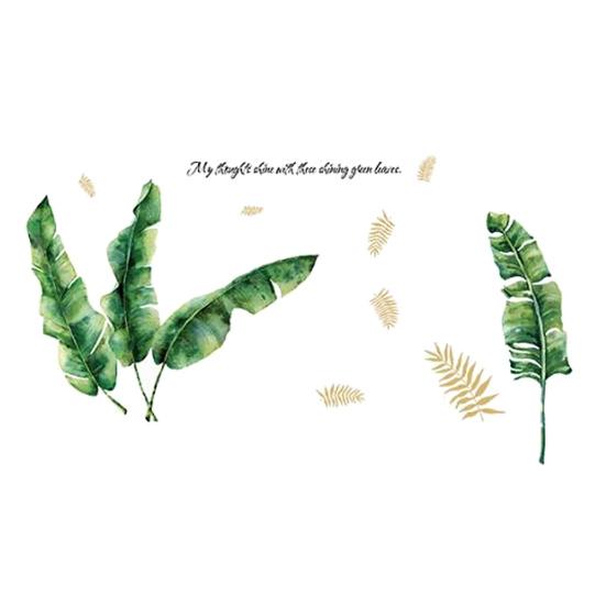 

Свежие тропические листья стикер стены плакат росписи гостиной дома