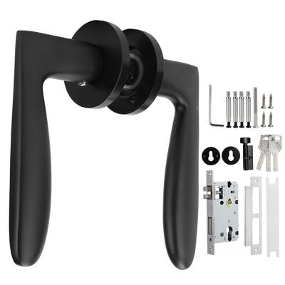 Maniglia per Porta d'Ingresso con Serratura Set Maniglia a Leva Reversibile per Porte con Apertura a Destra e a Sinistra Stile K
