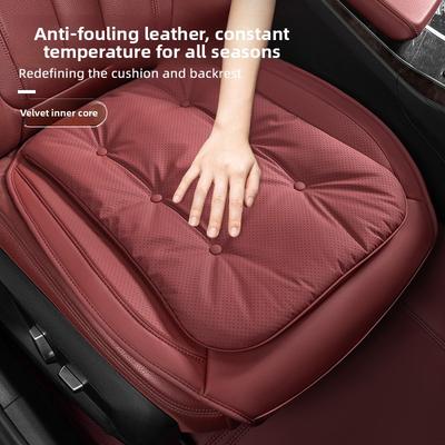 Universal Nappa Leather Car Seat Cover Four Season Auto Breathable Comfortable Perforated Cushions Seat Covers Protection