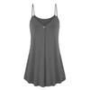 Elegant Women's Fashion Summer Plus V-neck Sleeveless Button Loose Hem T Shirt