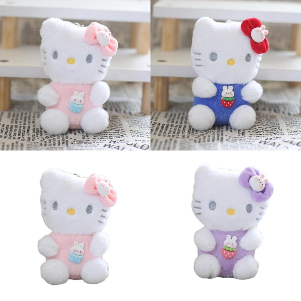Popular Katie Cat Hanging Toy Fluffy Short Plush Kitten Doll Keychain Decorative Bag Accessory Characters)