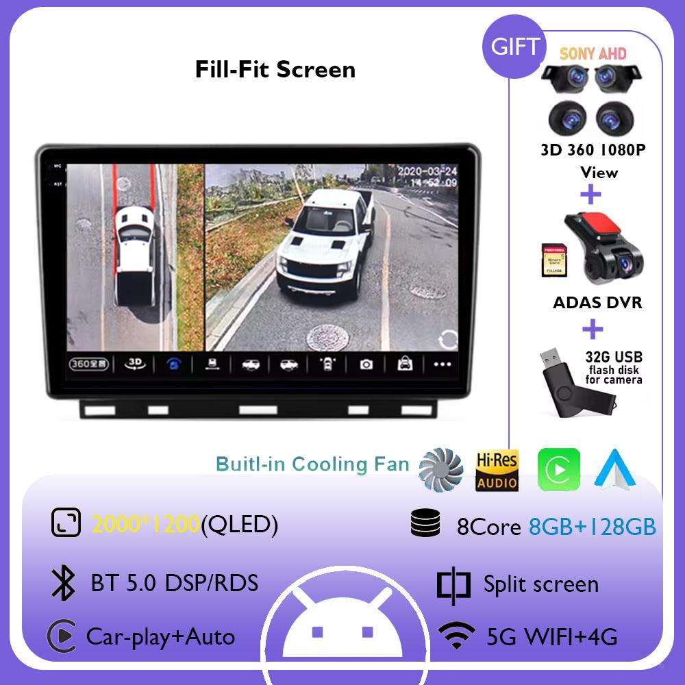 For Renault Clio 5 Lutecia 2019 - 2021 Android 14 Auto Car Radio Multimedia Video Player GPS Navigation Carplay Wifi 360 Camera