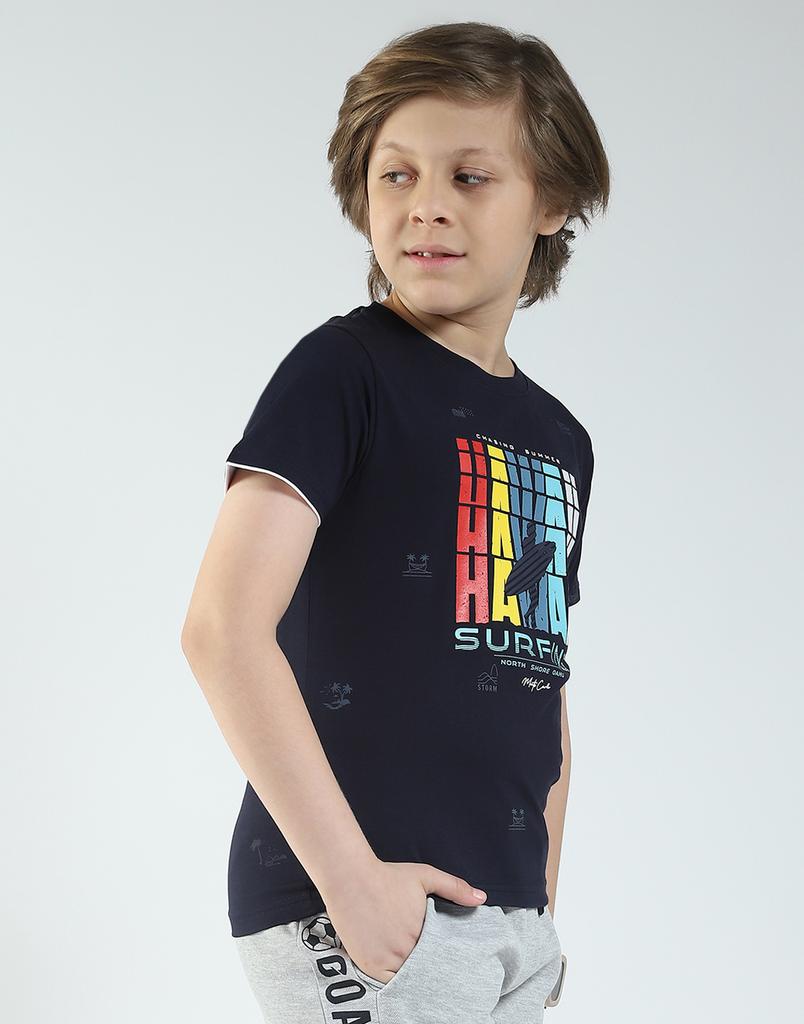Monte Carlo Boys Printed Round Neck T-Shirt