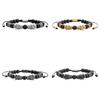 Geometrisches verstellbares Armband mit Zirkonsteinen für Männer und Frauen Geschenk