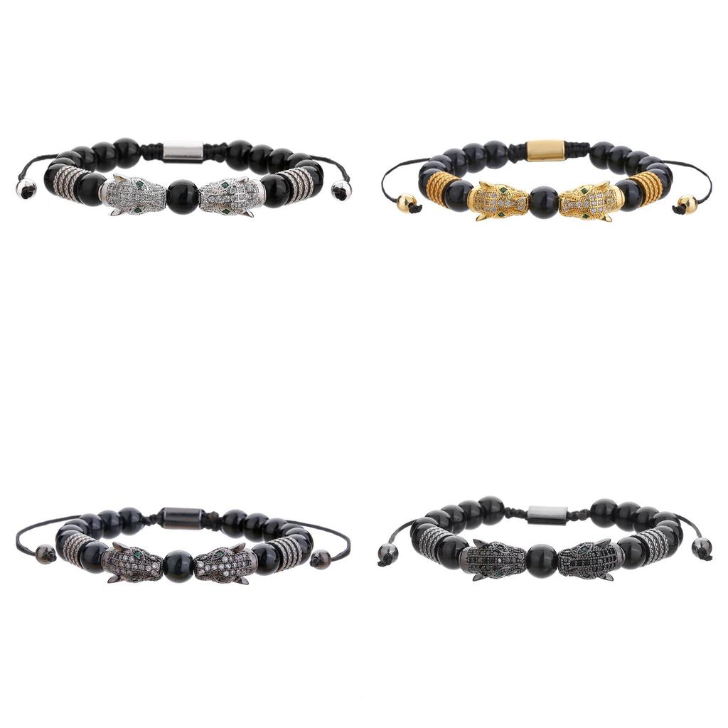 Geometrisches verstellbares Armband mit Zirkonsteinen für Männer und Frauen Geschenk