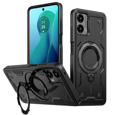For Moto G 2024/Moto G PLAY/G POWER/G STYLUS/G13/G23/G53/MOTO EDGE Rotating Magnetic Ring Holder, Phone Case Protective Cover