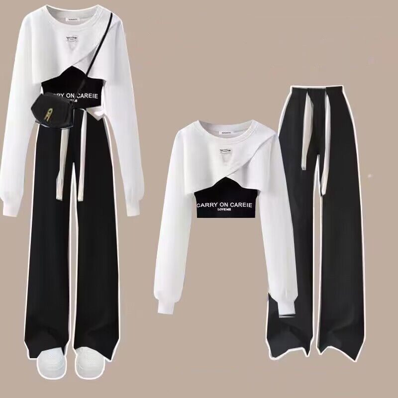 Dopamin Cool und Cool Salziger Stil Mädchen Cool und Stilvoll Street Work Pants, Hot Girl Anzug, Schuluniform, Dreiteiliger Hoodie