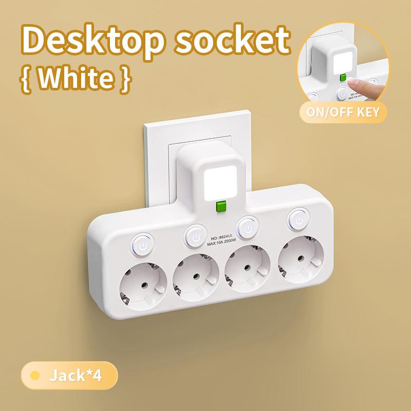 Eu Plug 3/4/5 Ac Outlet Power Strip Multiprise Wall Socket Universal Network Filter Usb Cherger Separate Switch Light Adapter Set