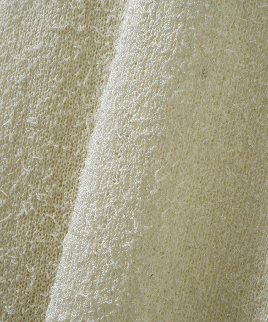BLOND9 Tail Yarn Coloration Collar Knit_Red