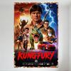 Kung Fury Retro Action Movie Metal Tin Sign, Vintage Movie Poster Plaque for Home Bar Man Cave Decor, Funny Action Film Wall Art