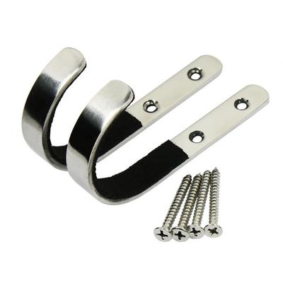 1 Pair Of Gun Wall Mount Storage Rack J Type Hook Rifle Stainless Steel Gun Rack Tool