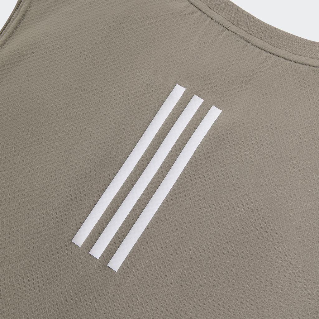 Adidas Printed Logo Round Neck Sleeveless T-Shirt Men Tops Pebble-Grey JE1807