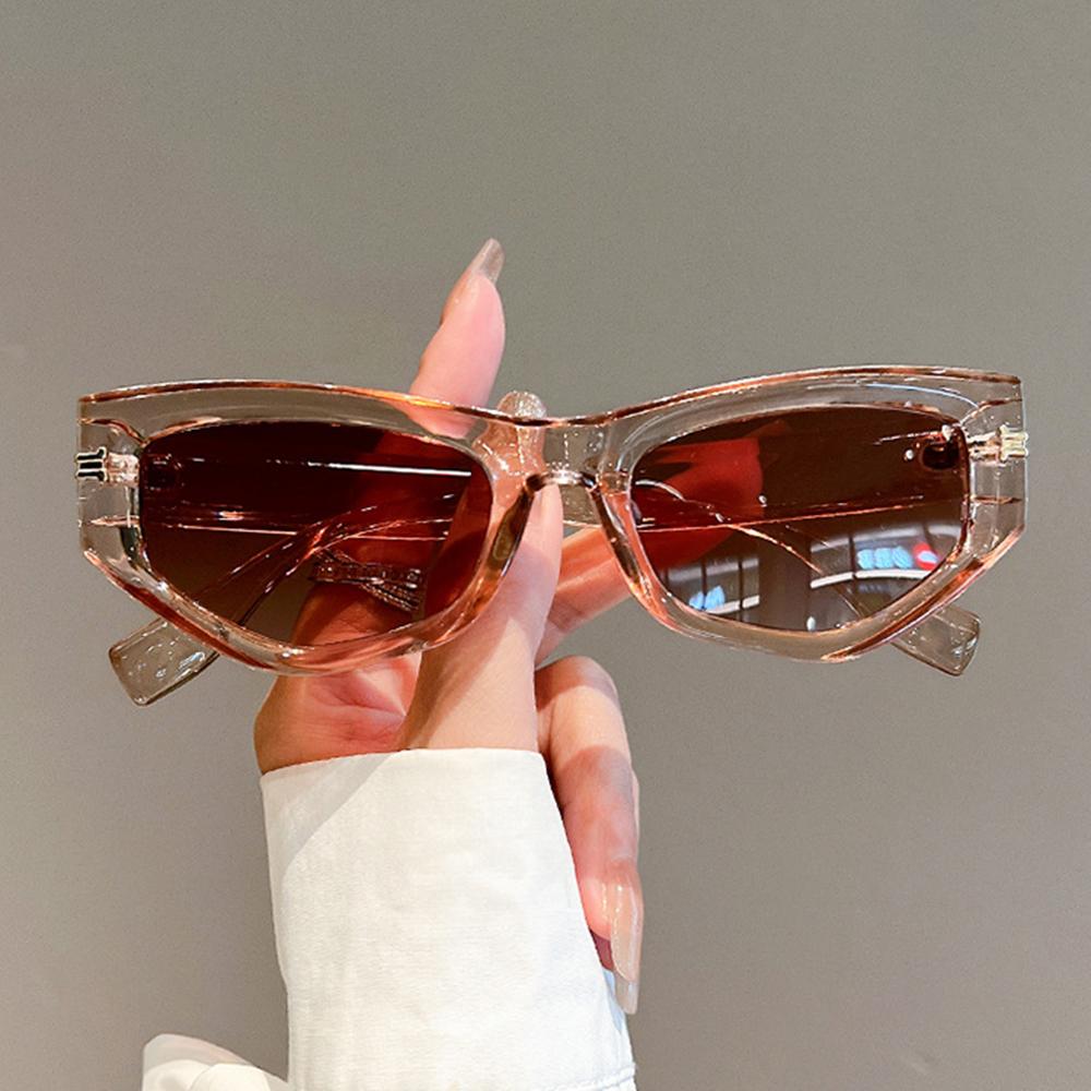Fashion Vintage Cat Eye Sunglasses Women  Trendy Sun Glasses Punk Luxury Brand Designer Double Color Sexy Lady Shades UV400