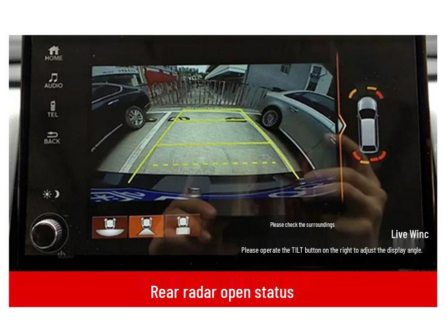 Front & Rear Radar with RAV4 Rongfang Instrument Display for 22 Models