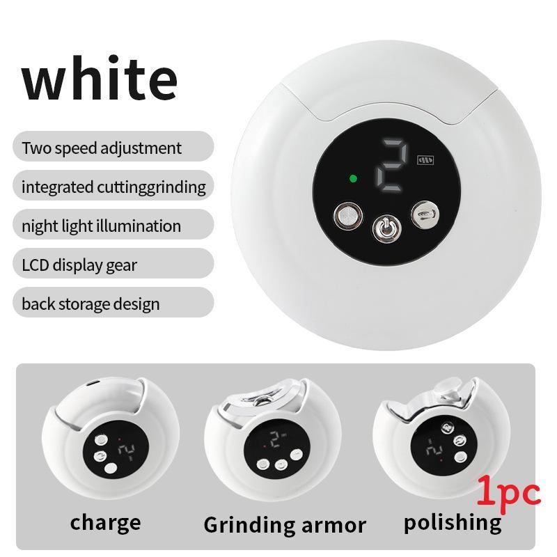 

Portable And Cutting Grinding Electric Nail Clipper With Lighting Assistance белый