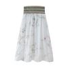 Fashion Style 2024 Summer New Arrival Women's Clothing Stylish Flower Embroider Shirt High Waist Skirt 5770037