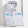 Men Formal Shirt Long Sleeve Office Solid Color Striped Fashion Business Pocket White Social Pocket Shirt Men's Clothing S-5XL