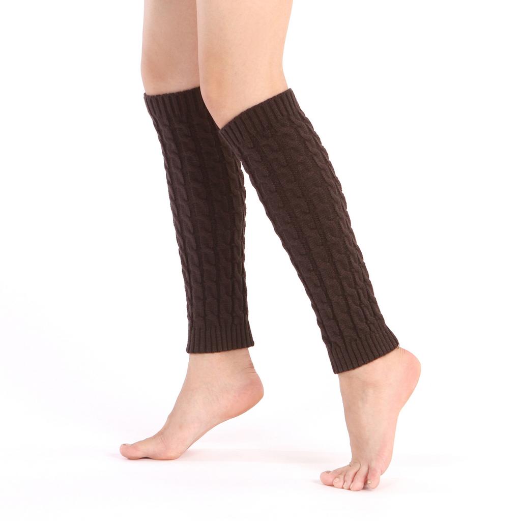 42cm Long Woolen Pile Sock Cover Autumn and Winter Women's Knitted Leg Protector Warm Foot Cover