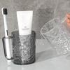Bathroom toilet toothbrush holder, toothpaste holder, and toothbrush cup
