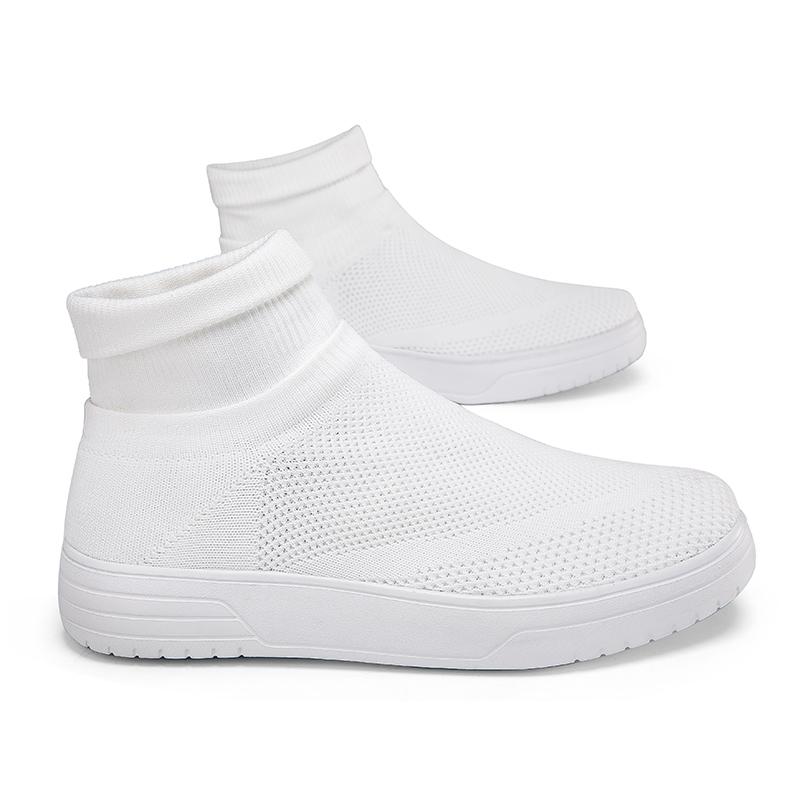 Women Shoes Casual High-Top Flats Couples Platform Sneakers Slip-On Socks Shoes for Men