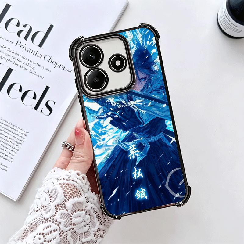 Bleach Kuchiki Rukia Plating Phone Case For Xiaomi Redmi Note 14 15 Pro Plus 13 12 11 11S 11T 10 9S 9 5G Anti-Fall Airabag Cover