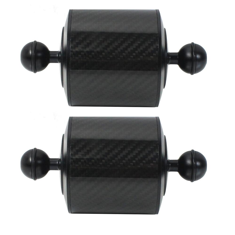 XT-XINTE Underwater Diving Tray Carbon Fiber Float Buoyancy Aquatic Arm D80mm Dual Ball Floating Arm Diving Camera