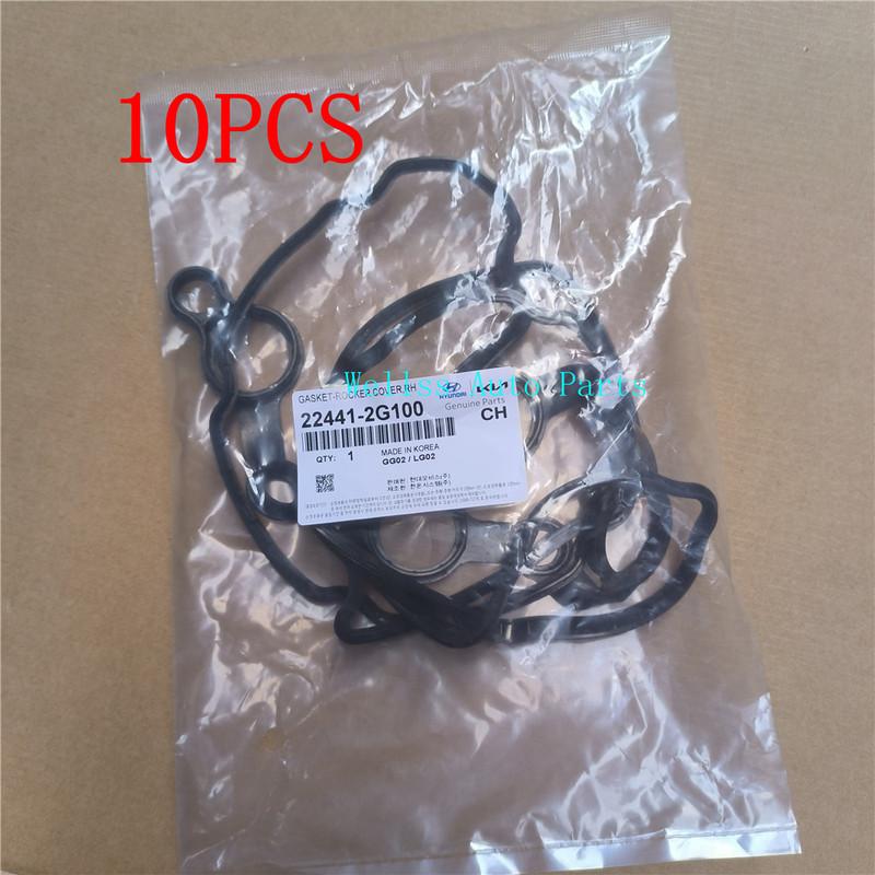 

10PCS 224412G100 Valve Cover Gasket 22441-2G100 for Hyundai IX35 Sonata KIA Sorento Sportage 10PCS