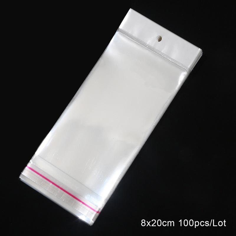 100Pcs Sealable Plastic Transparent Small Packaging Bag For Jewelry