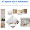 PET Ultra-thin Flexible Mirror Sheets DIY Tiles Mirror 10/20/30Pcs Mirror Sheets Self Adhesive Non Glass Mirror 12 x 12 Inch