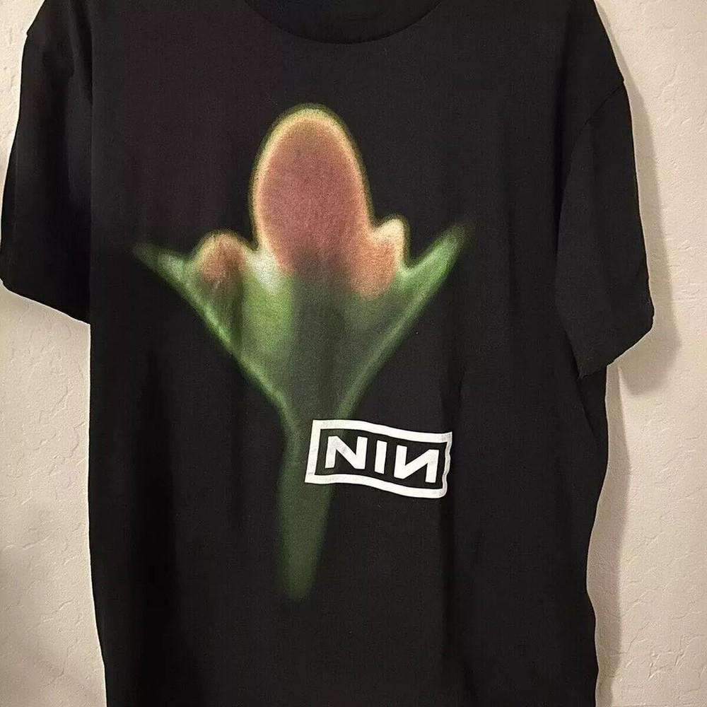 Nine Inch Nails Band The Fragile Blurry Flower Black Unisex Tshirt Reprint S5XL Unisex T-Shirt L