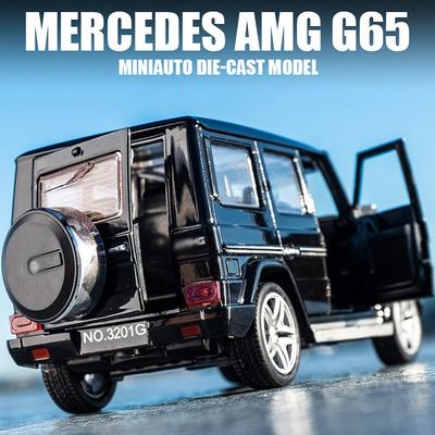 1:32 Mercedes-Benz G65 Alloy Car Modelo Diecast Toy Off-Road Veículos Carro Acústico-óptico Com Para Abrir A Porta Presente Para Crianças