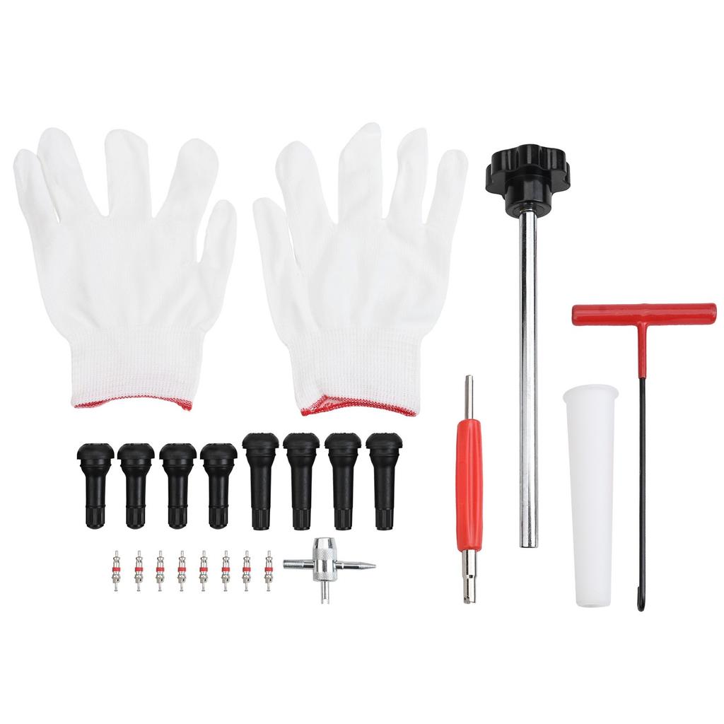 Complete Quick Change Tire Valve Tool Kit with 22 Essential Pieces