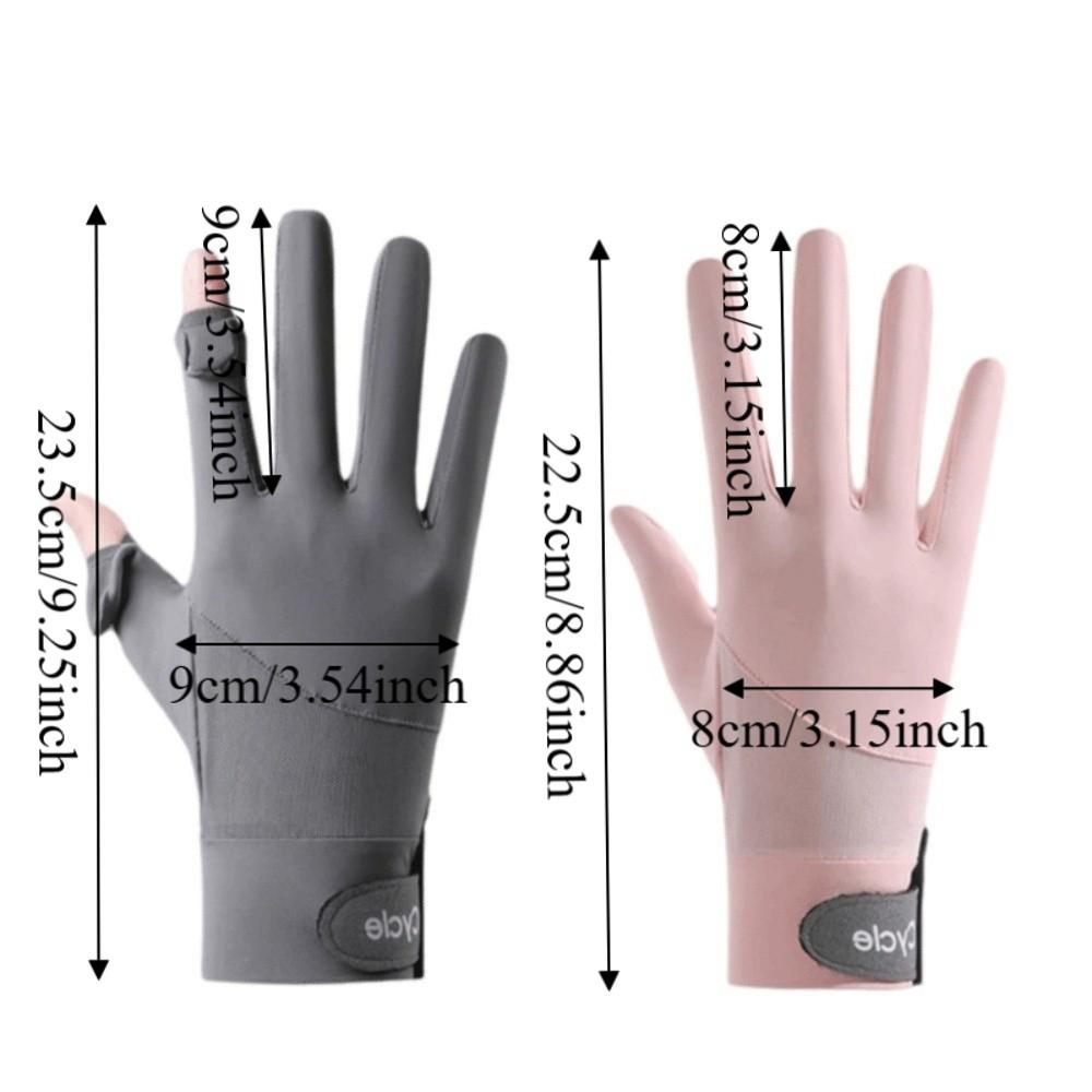 Waterproof Ice Silk Riding Gloves Non-Slip Summer Driving Mittens Sun Protection Gloves Cycling