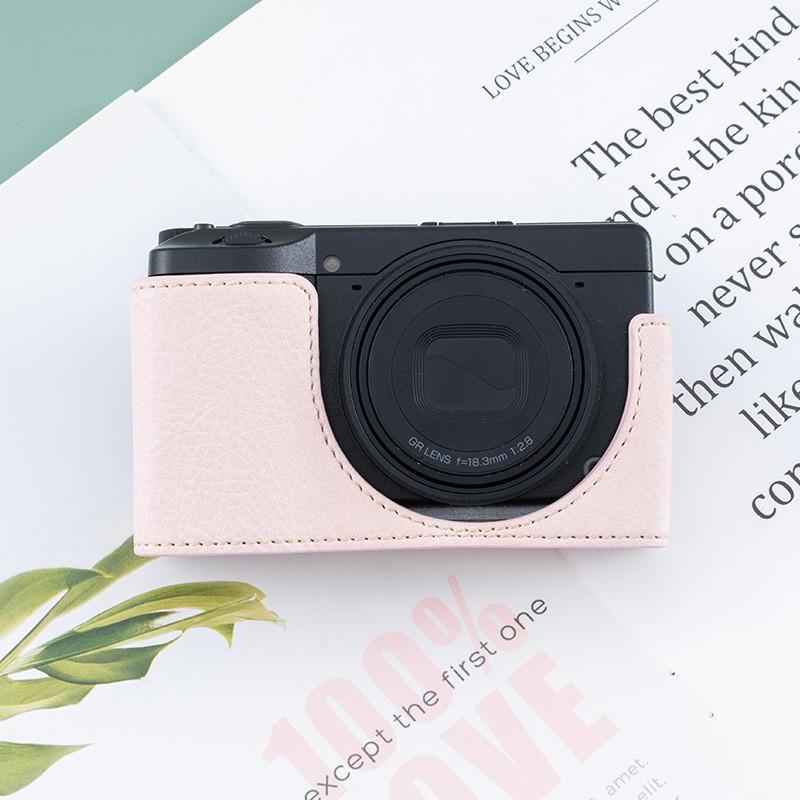 PU Leather Camera Case Ricoh GR3 GR3X GR4 Compact Digital With Adjustable Strap Shoulder Wrist