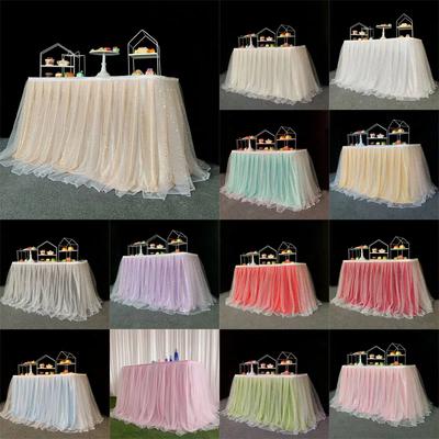 Tutu Tischrock Wunderland Tüllrüschen Goldbraun Hochzeit Geburtstag Babyparty Zuhause Bankett Party Dekoration