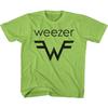 Weezer And W Logo Key Lime Alternative Rock Music Band Children's T-shirt