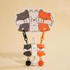Magnetic Snap Keychain Set 3 Pcs Cartoon Resin Charms Portable Detachable Key Holders for Jacket Zipper Pendant Gift