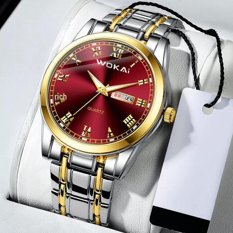 Brand Men s Luminous Sports Quartz Watch with Dual Calendar - Fully Automatic, Casual, Waterproof Watch Only