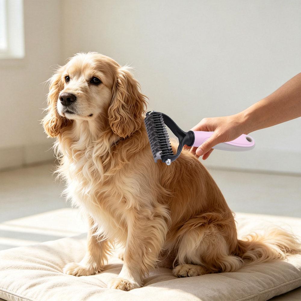 Stainless Steel Pet Comb Professional Pet Deshedding Brush Dog Hair Remover Dog Trimmer Comb Home