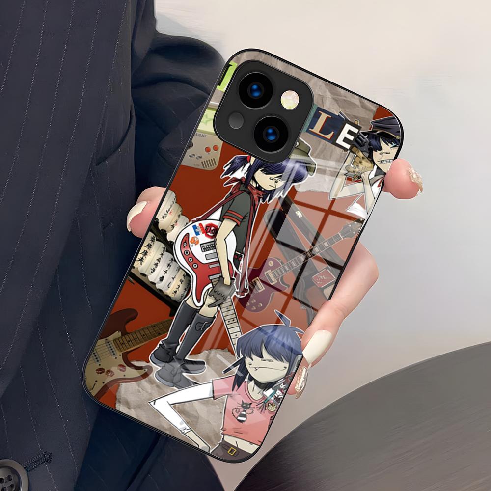 Θήκη Κινητού Anime Rock Band Gorillaz Για IPhone 17 Pro Max 15 Pro 16 14 Plus 12 13 Mini 11 Pro Αντικραδασμικό Γυάλινο Κάλυμμα